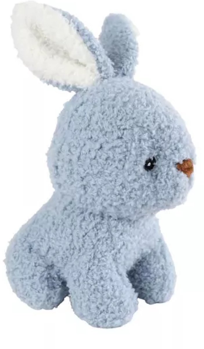 Knuffel konijn pluche blauw 13cm - zachte knuffel speelgoed.