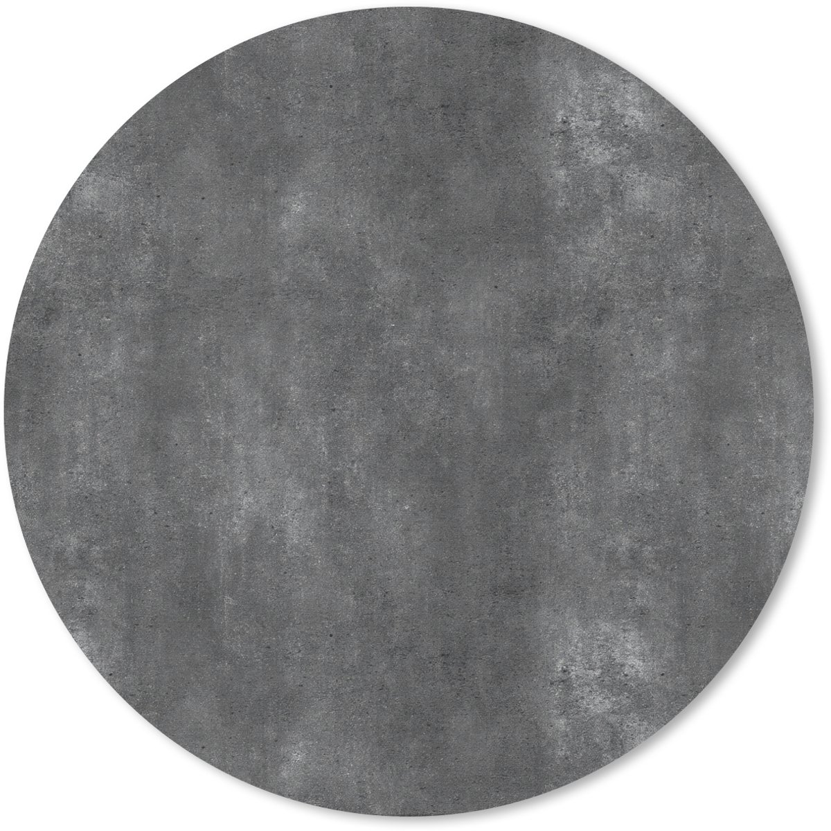 Muismat rond 20x20 cm - Mousepad Donkergrijs - Ruw - Beton print - Ronde muismatten
