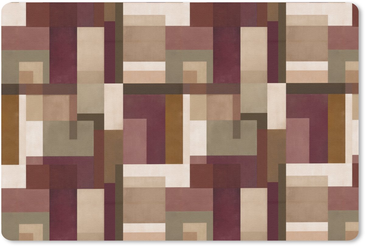 Muismat 13x8 cm - Mousepad Modern - Geometrie - Kleurrijk - Muismatten