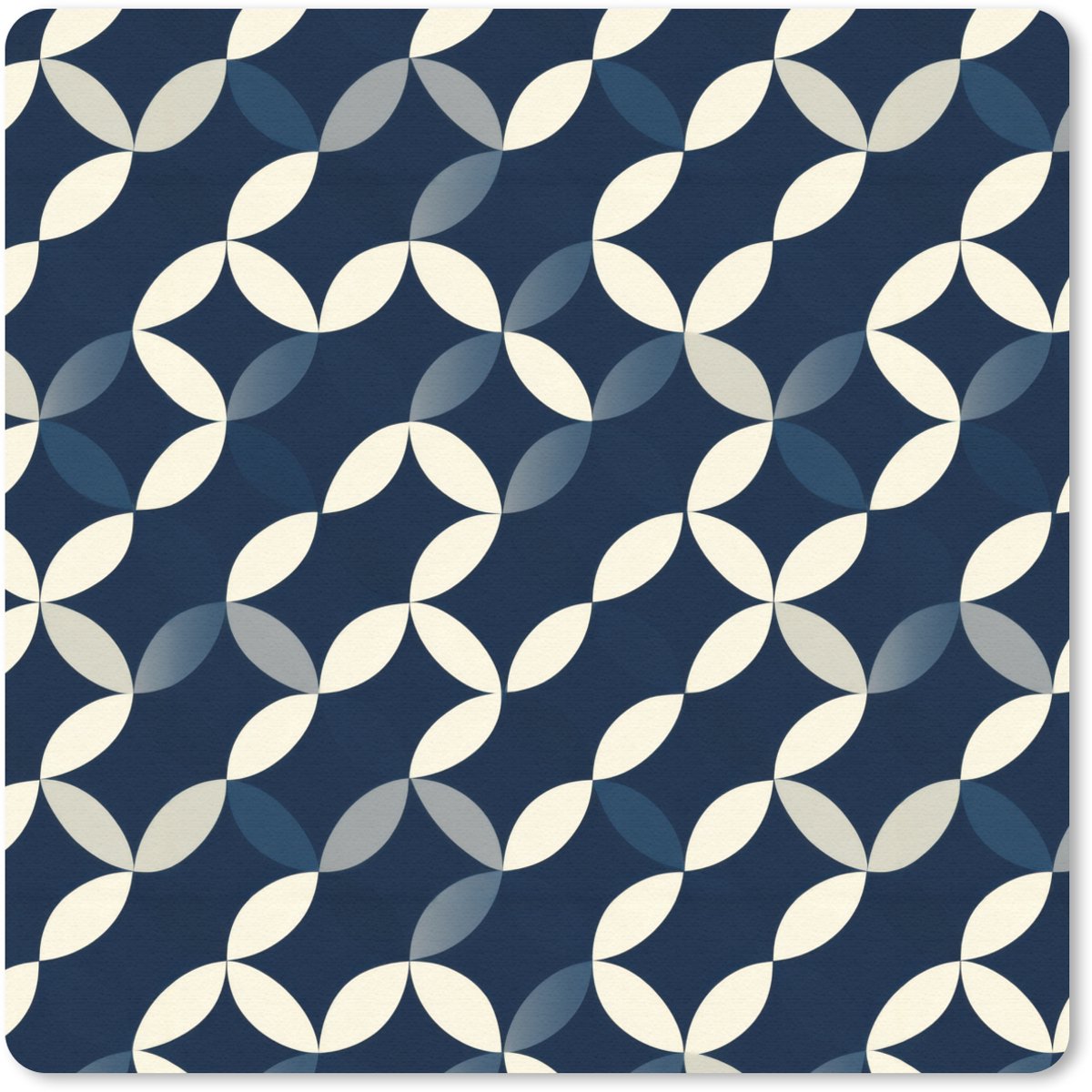 Muismat 30x30 cm - Mousepad Abstract - Patroon - Blauw - Muismatten