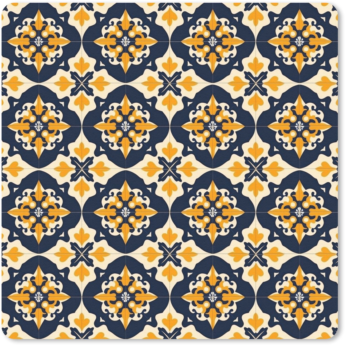 Muismat 20x20 cm - Mousepad Patroon - Siertegel - Kleurrijk - Muismatten