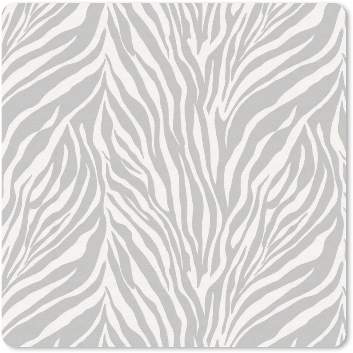 Muismat 20x20 cm - Mousepad Zebra - Motief - Grijs - Muismatten