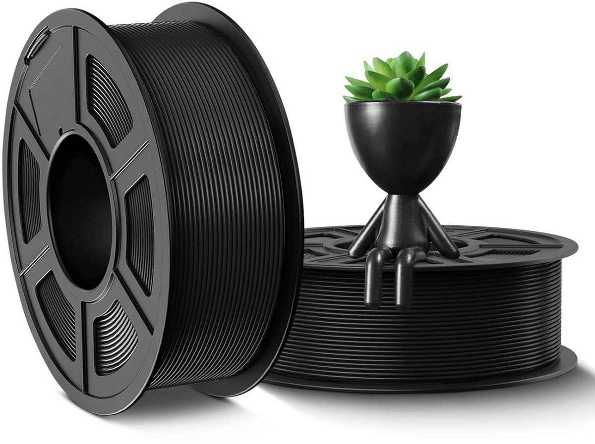 PETG Filament - 3D Printer Filament - 3D Printen - Hoge Taaiheid - 2 kg - Zwart