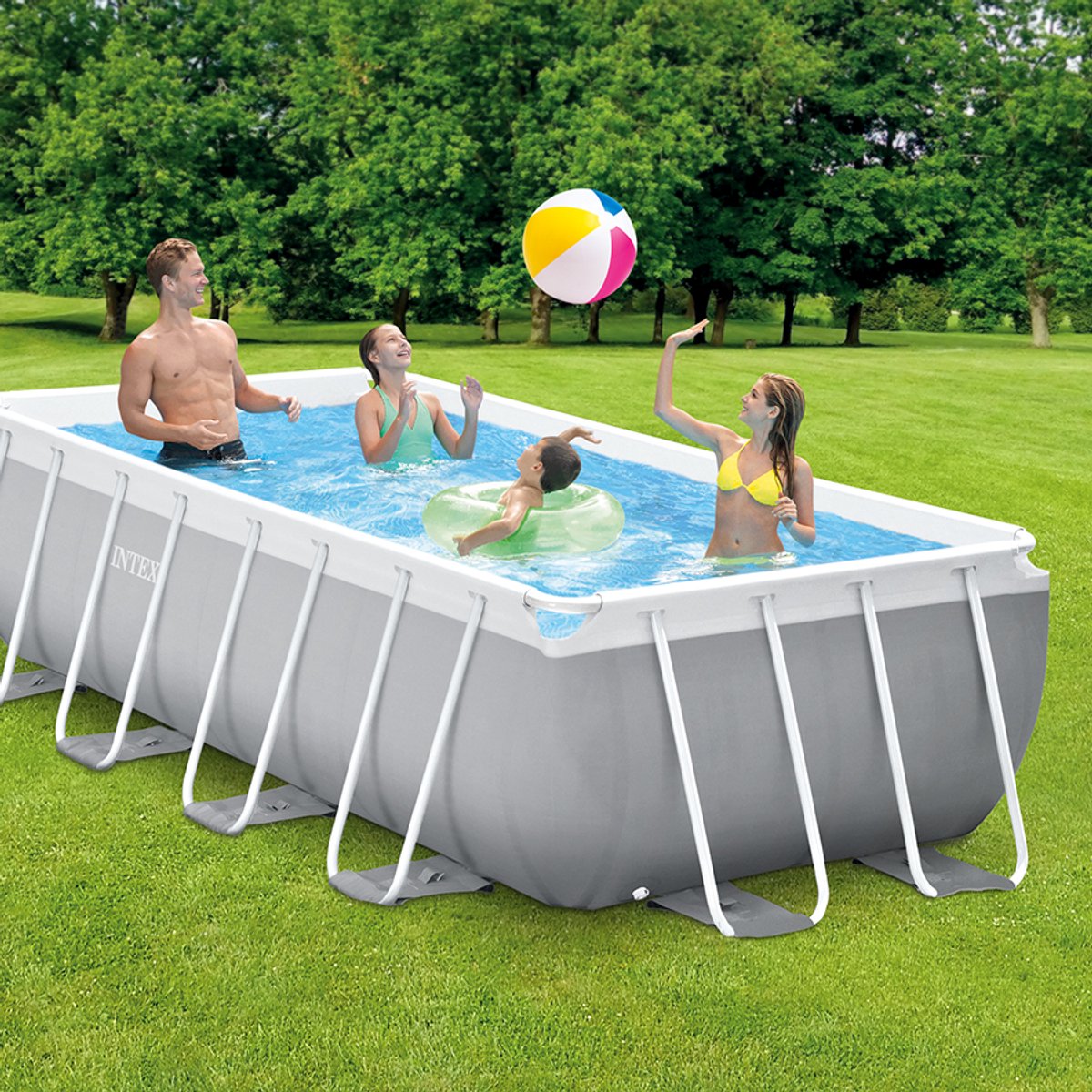 Intex Prism Frame Rechthoekig Opzetzwembad Set - 400 x 200 x 100 cm - Met filterpomp — afbeelding 14