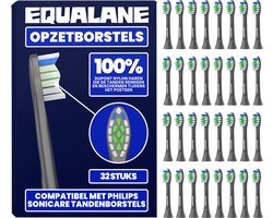 Philips Sonicare Opzetborstels geschikt voor Philips Sonicare - Universele Opzetborstels - Normale Borstelharen - Zwart - 32 Stuks