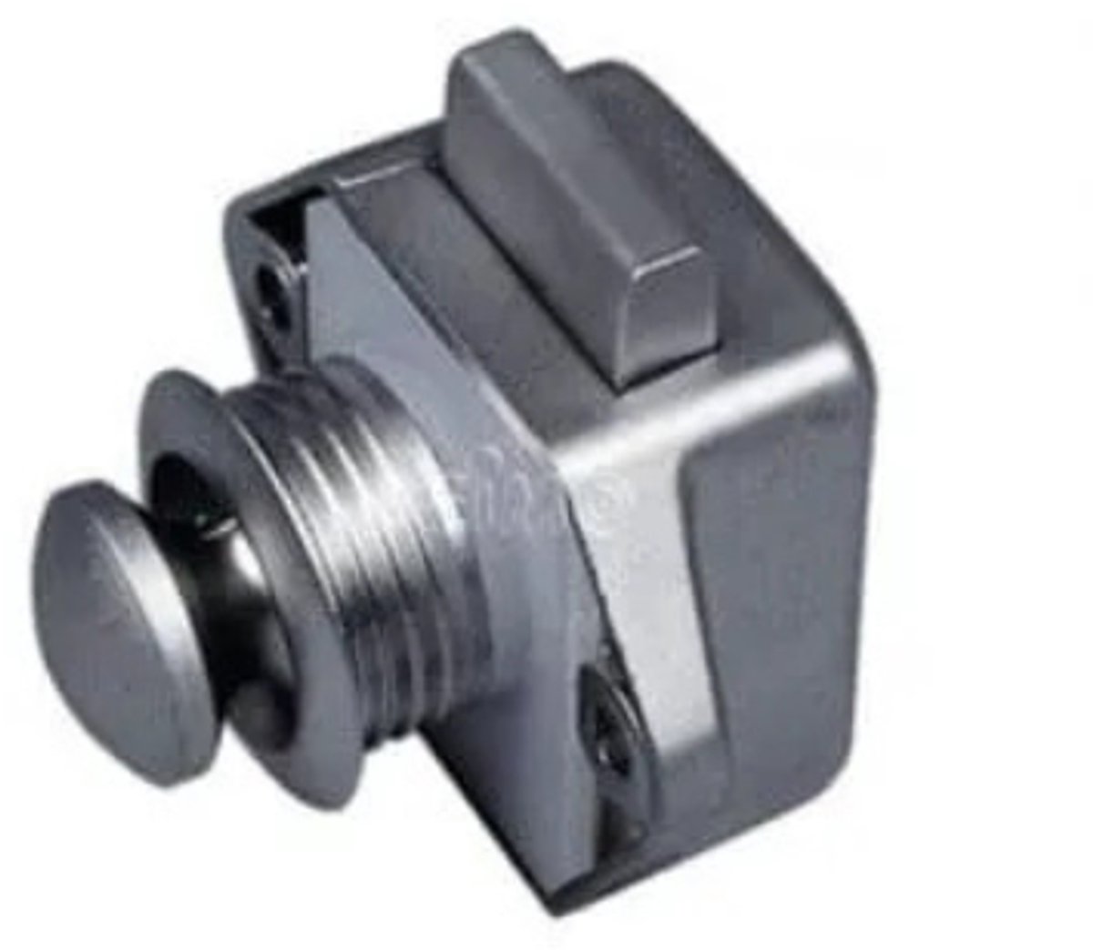 Drukslot (pushlock) kast 15mm klein zilver