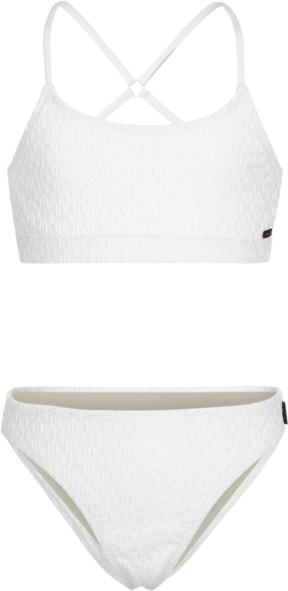 Brunotti Sofia-Broidery Bikini Set Snow Sportieve Bikini Set Meisjes Verstelbare Bandjes 128 Wit