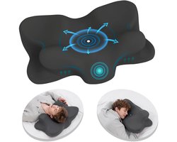 CHICASA Hoofdkussen Memory Foam - Orthopedisch Hoofdkussen voor Nekklachten - Ergonomisch - 5-Zone Ondersteuning - Dubbele Hoogte 8/12 cm - Traagschuim