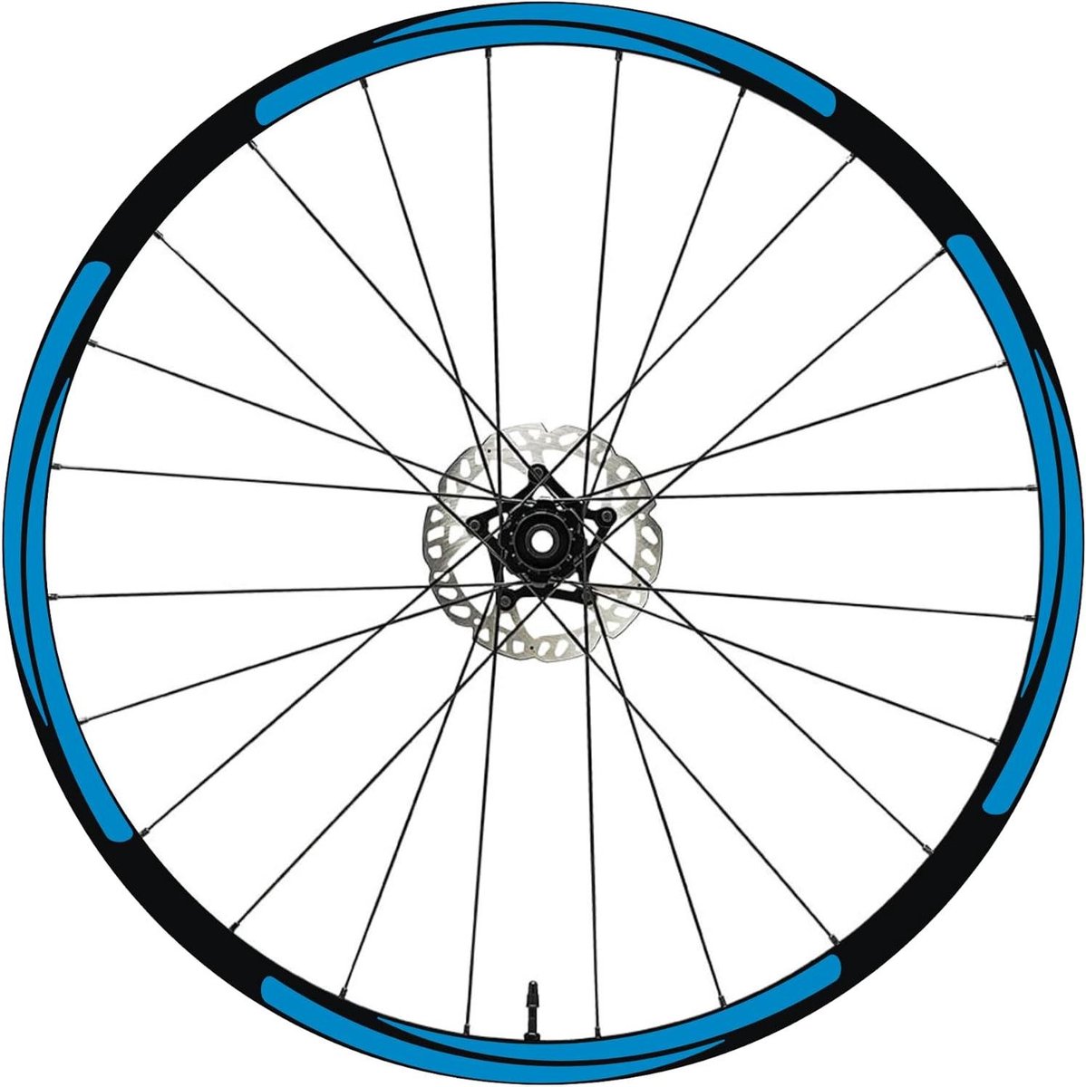 Fietsvelg Stickers - Wiel Decals - Fiets Personaliseren - Duurzaam Vinyl Materiaal - Voor 26-29 Inch Velgen - Blauw