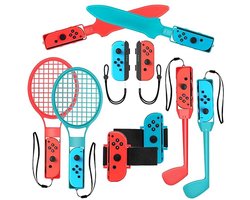 Geschikt voor Switch Sports Accessoires Bundel - 10-in-1 Sport Accessoires Set Geschikt voor Switch Sports - Incl. Zwaard, Tennisracket, Golfclub & Bandjes - Joy-Con - Speelgoed - Cadeau - Kinderen