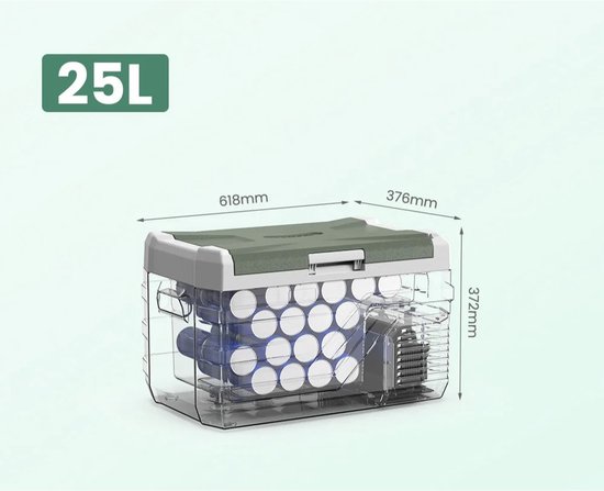 TamTrade Koelbox - Koelbox auto - Frigobox - Koel- en vriesfunctie - 25L - 45dB - Snelle koeling - Ingebouwde batterijbeveiliging van Merkloos — afbeelding 5