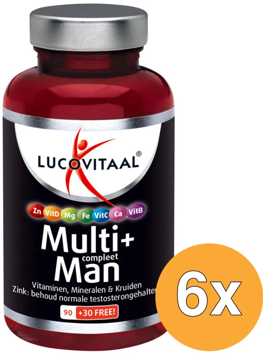 6x Lucovitaal Multivitamine Man (120 tabletten)