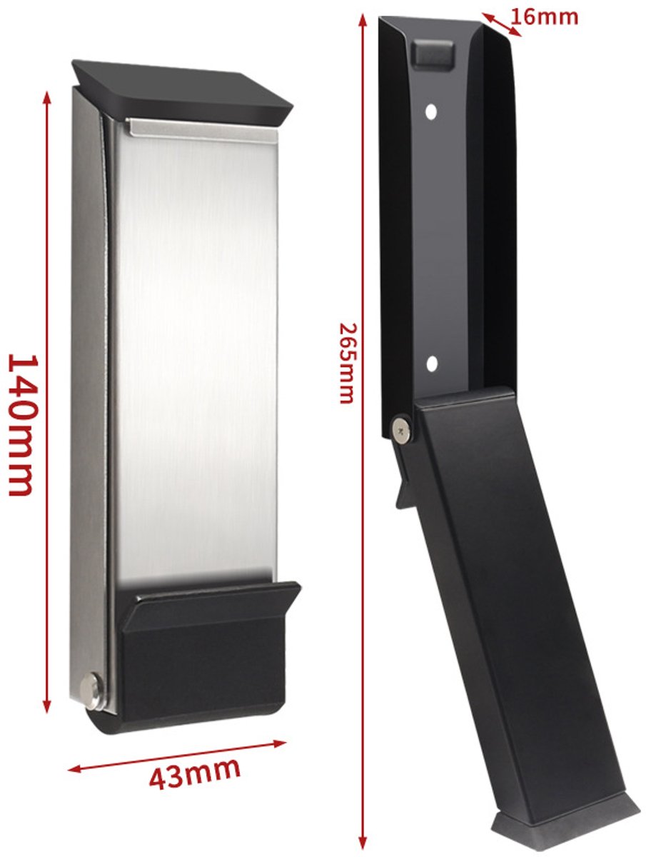 OUTARO-2 stuks Deurstoppers Zwart – Pedaal Kickdown Deurhouder – Onderkant Deur – Geen Boren – Houdt Deur Eenvoudig Open