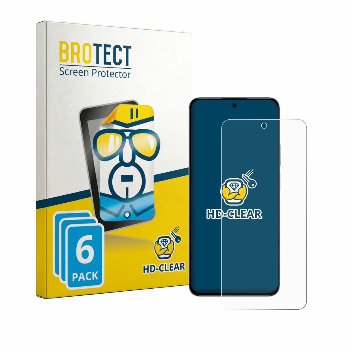 BROTECT - Screenprotector voor Honor Play 80 Pro - Folie Beschermfolie transparant 6 Stuks