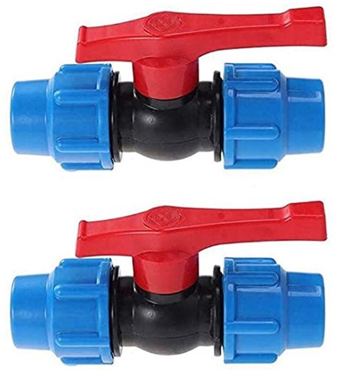 Dailygoody - Stop Tap Valve Connector - 20mm - Hoge drukbestendigheid - Blauw en zwart - Ideaal voor irrigatie - Duurzaam ventiel - Geschikt voor...
