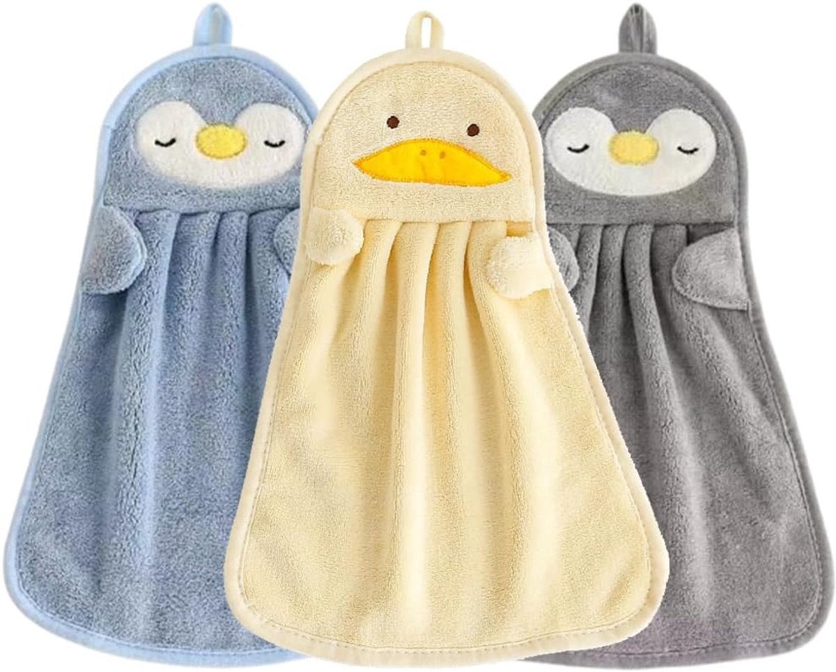 3 gepersonaliseerde microfiber handdoeken voor kinderen - zachte - absorberende