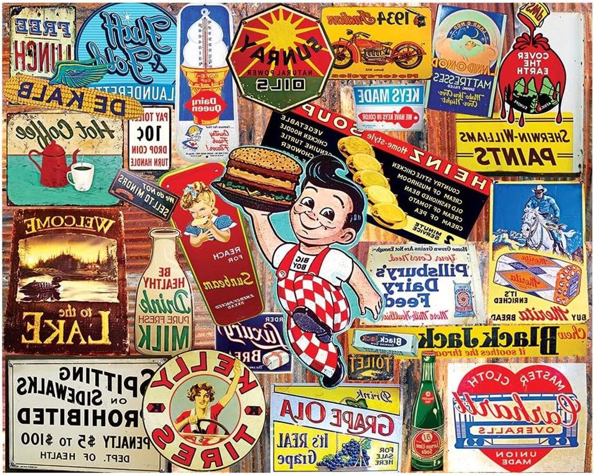 Legpuzzel - Vintage Puzzel - Ontspannen Tijdverdrijf - Gedetailleerde Collage - 1000 Stukjes - Multicolor