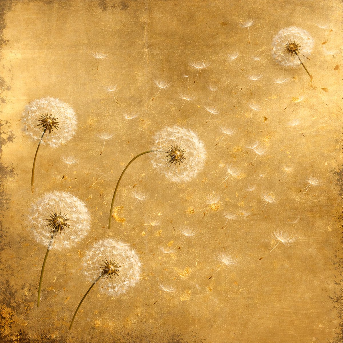 Luxe Wanddecoratie op Maat – Kristalhelder Plexiglas 5mm ' Golden Drift' – Blind Aluminium Ophangsysteem – Art-Empire