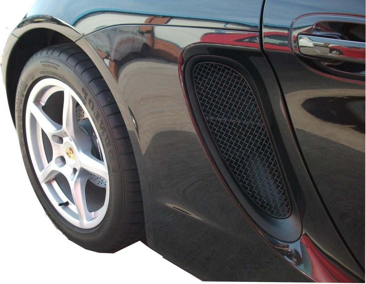 Zijroosters Set - Ventilatie Grille - Auto Beschermen - Roestvrij Staal - 54 x 20 x 11 cm - Zwart