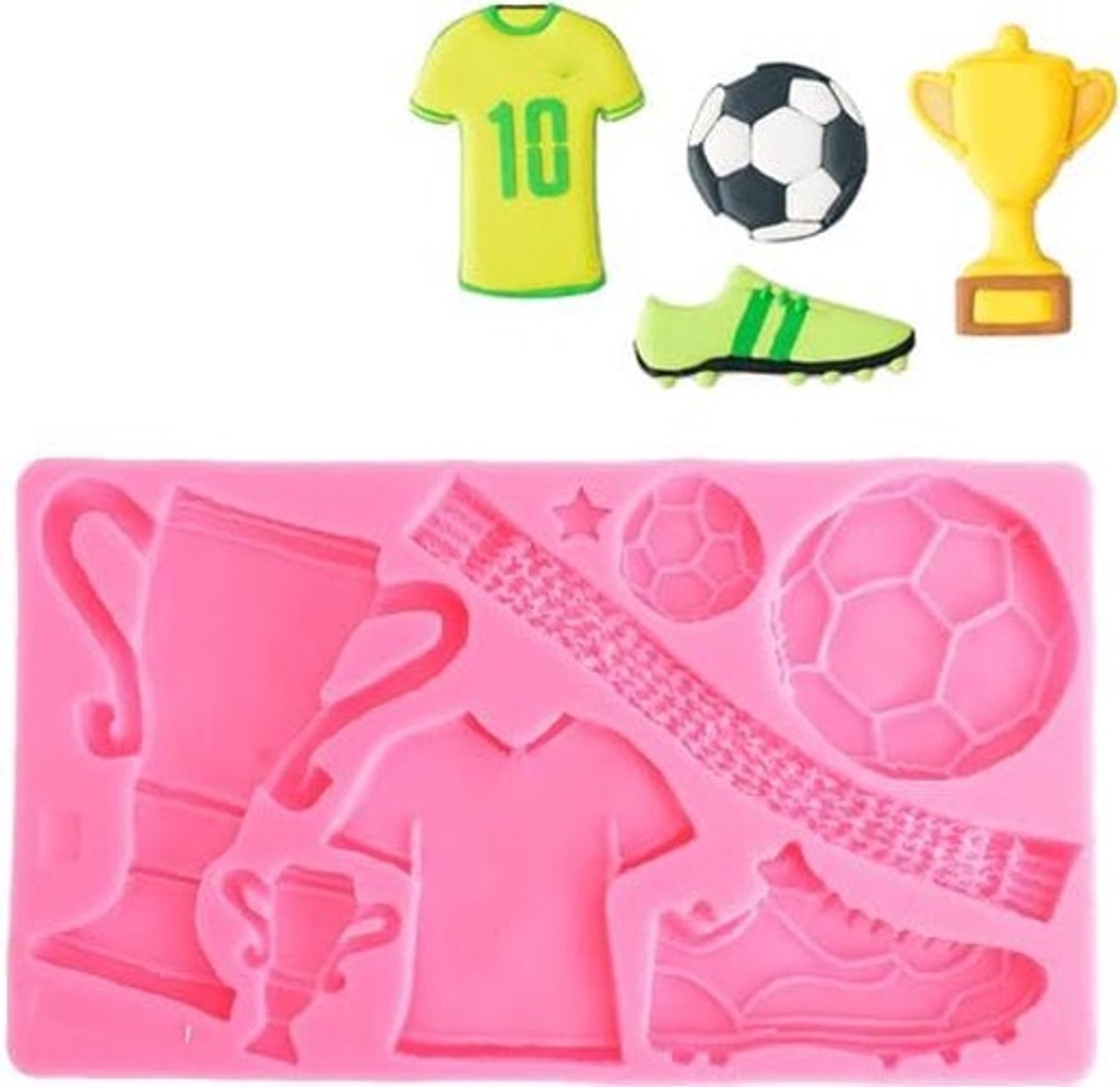 Store_8 - Mini Voetbal Wereldbeker - Taart Mallen - Siliconen Voor Cake Versieren - Roze - Voetbalschoenen Mould - Geschikt voor Verjaardag - Bruiloft