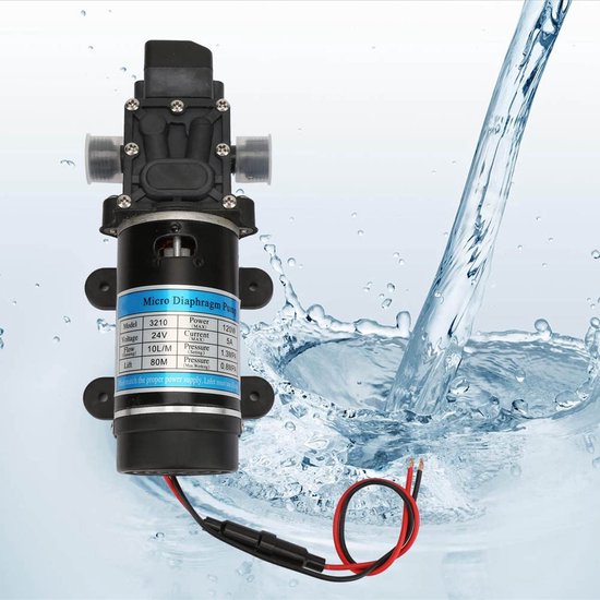 Cosensi - Dailygoods - Dailygoody - Membraanwaterpomp - 12V 24V - Hoog vermogen - Zwart - Draagbaar - Tuinbewatering - Hogedrukreiniger - Compact ontwerp van Cosensi — afbeelding 5