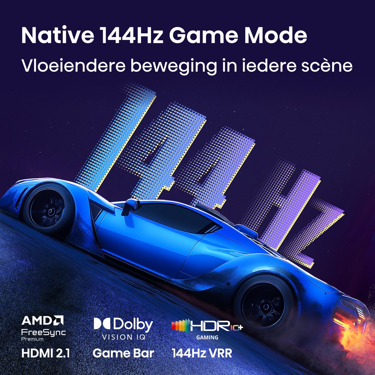 Hisense 43E7S PRO SmartTV - 43 inch - 4K Hi-QLED - Native 144Hz Game Mode thumbnail 4