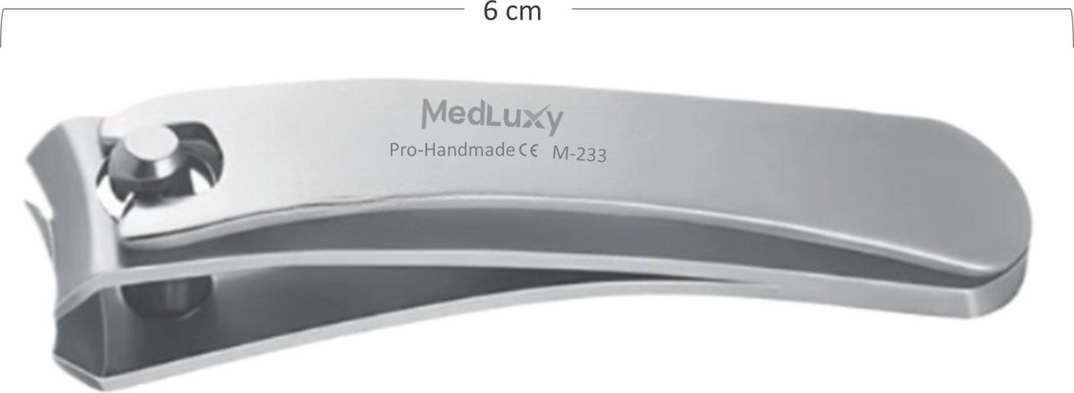Medluxy - Nagelknipper - Ergonomisch & Precisieknip - RVS - 6 cm - praktisch en compact - handig voor op reis - kan mee in handbage