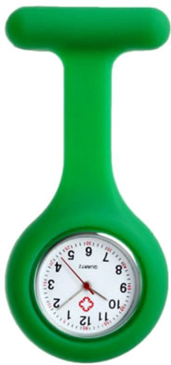 Jouw medische shop - nurse watch - verpleegsterhorloge - zusterhorloge - verpleegster horloge - siliconen - green - groen - montre infirmière vert - cadeau verpleegkundige - verpleegkundige - black friday - sinterklaas - kerstcadeau - cadeau