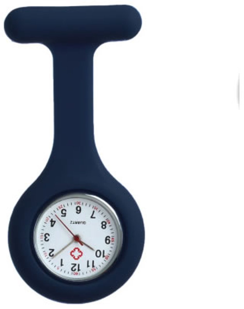 Jouw medische shop - nurse watch - verpleegsterhorloge - zusterhorloge - siliconen - blue - blauw - cadeau verpleegkundige - black friday - sinterklaas - kerst cadeau