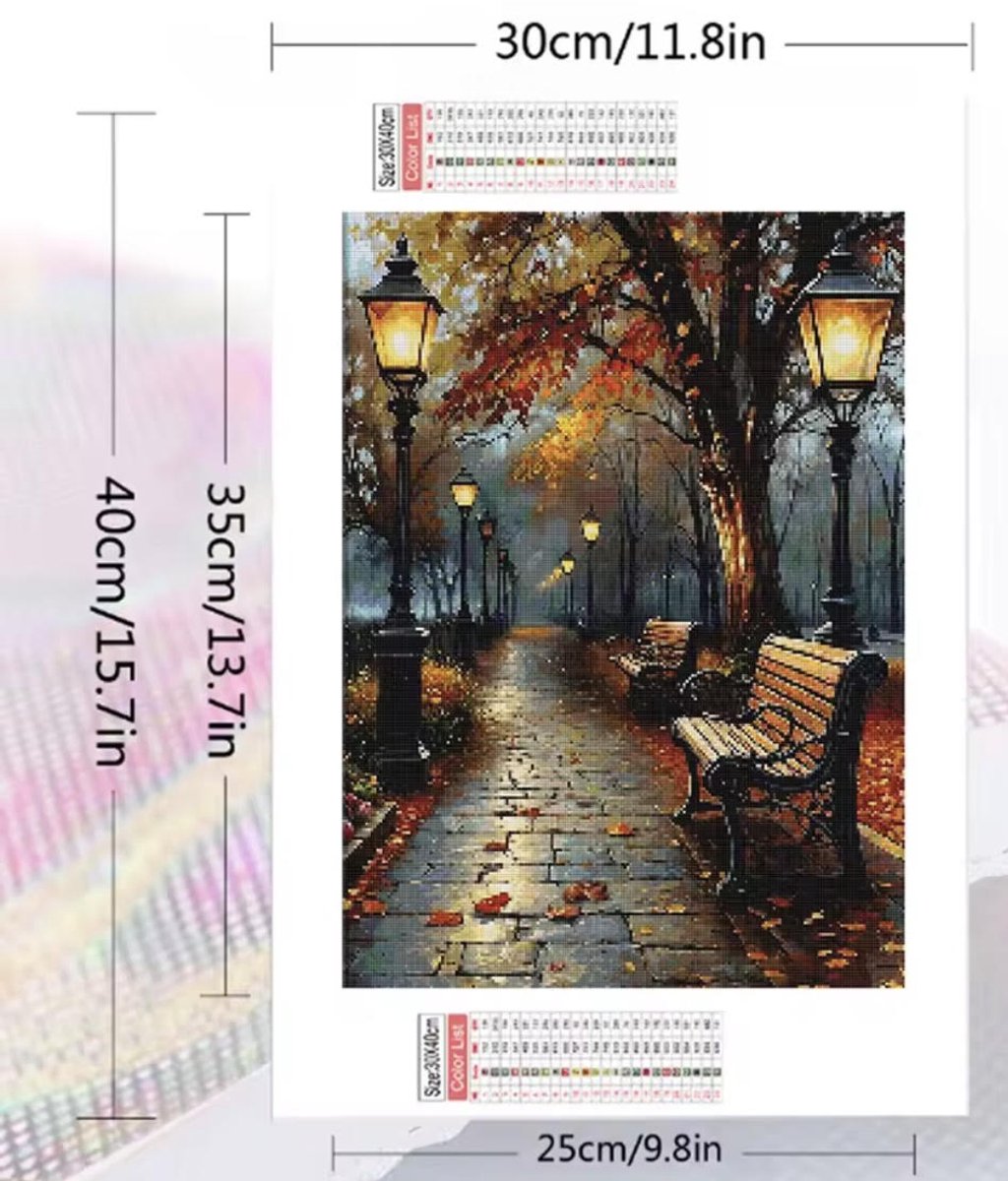 Diamond Painting Set 2 Stuks – 30x40 cm – Vierkante Steentjes – Complete Kit – Hobby & Creatief — afbeelding 3