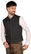 Trachtenvest Maximilian Volwassenen Mannen Grijs / Zwart Oktoberfest Maat 62 Thetru