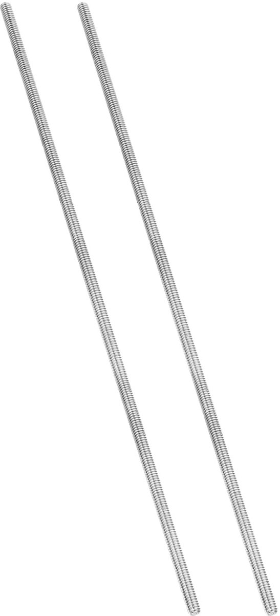 1/4"-20 UNC 304 RVS Volledig Gewikkelde Stang - 2 Stuks 12" Lange Draad Schroeven - Rechtsdraaiend - Draadstangen voor Bevestigingsschroeven, Klemmen, Hangers