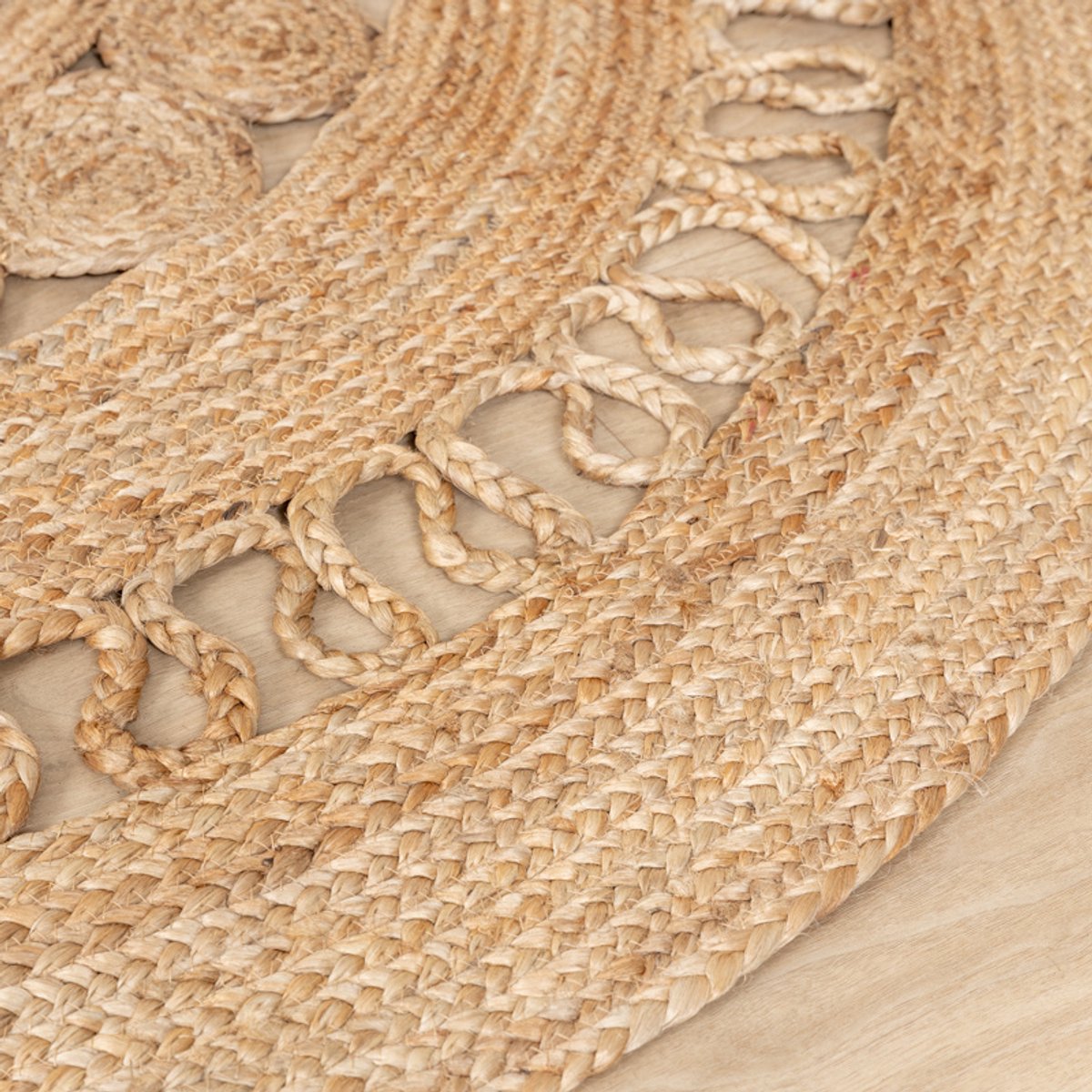 NATURL. Jute vloerkleed - Fair Rond Rotan Naturel - Ø 150cm