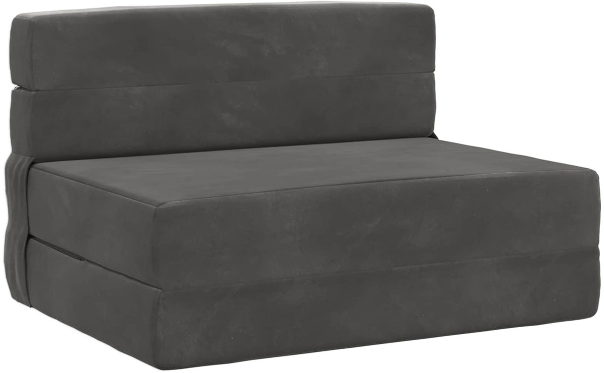 vidaXL Vouwbare - Sofa - Bed - Donkergrijs - 70 - x - 80 - x - 60 - cm - Stof