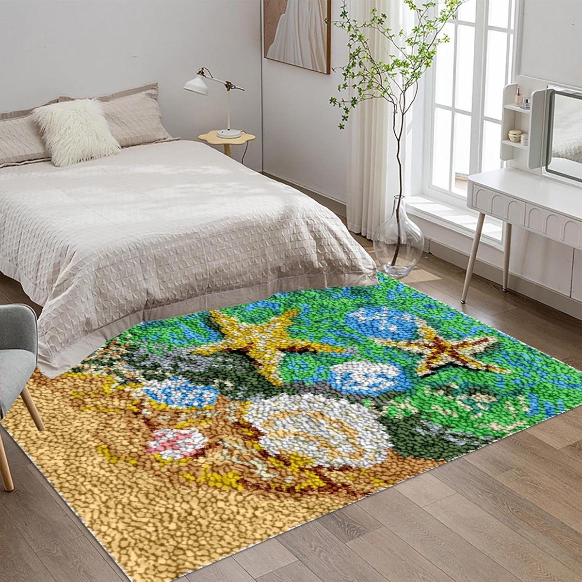 Knopentapijt Zelf Maken - Knoopkussen Set - Creatief Hobbyen - Gekleurd Patroon - 40x70 cm - K-65