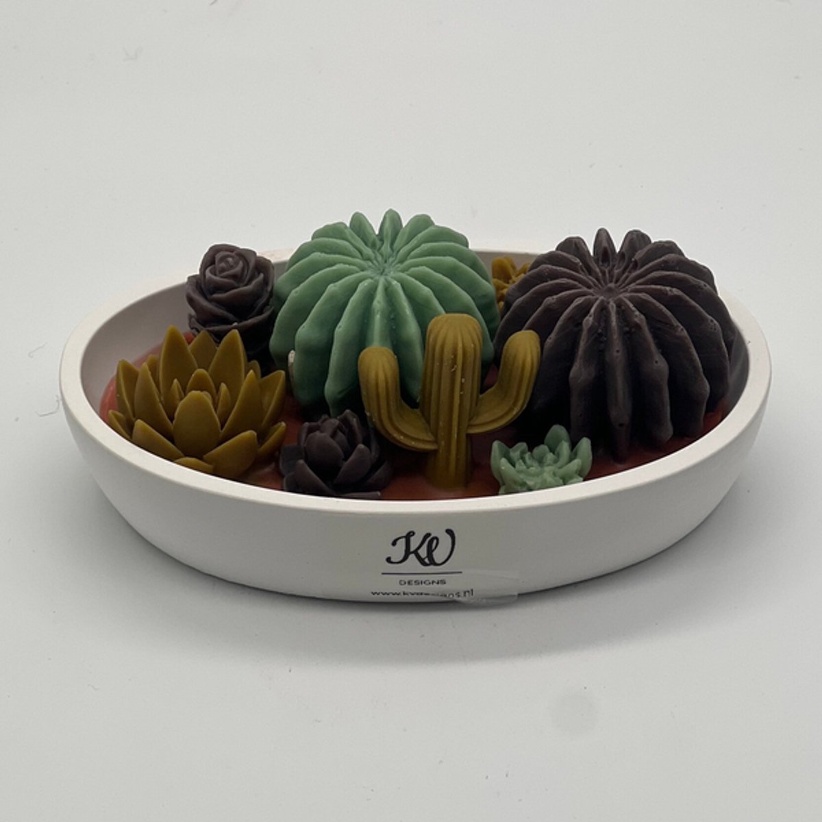 Kaars in glazen pot - cactus collectie - 792