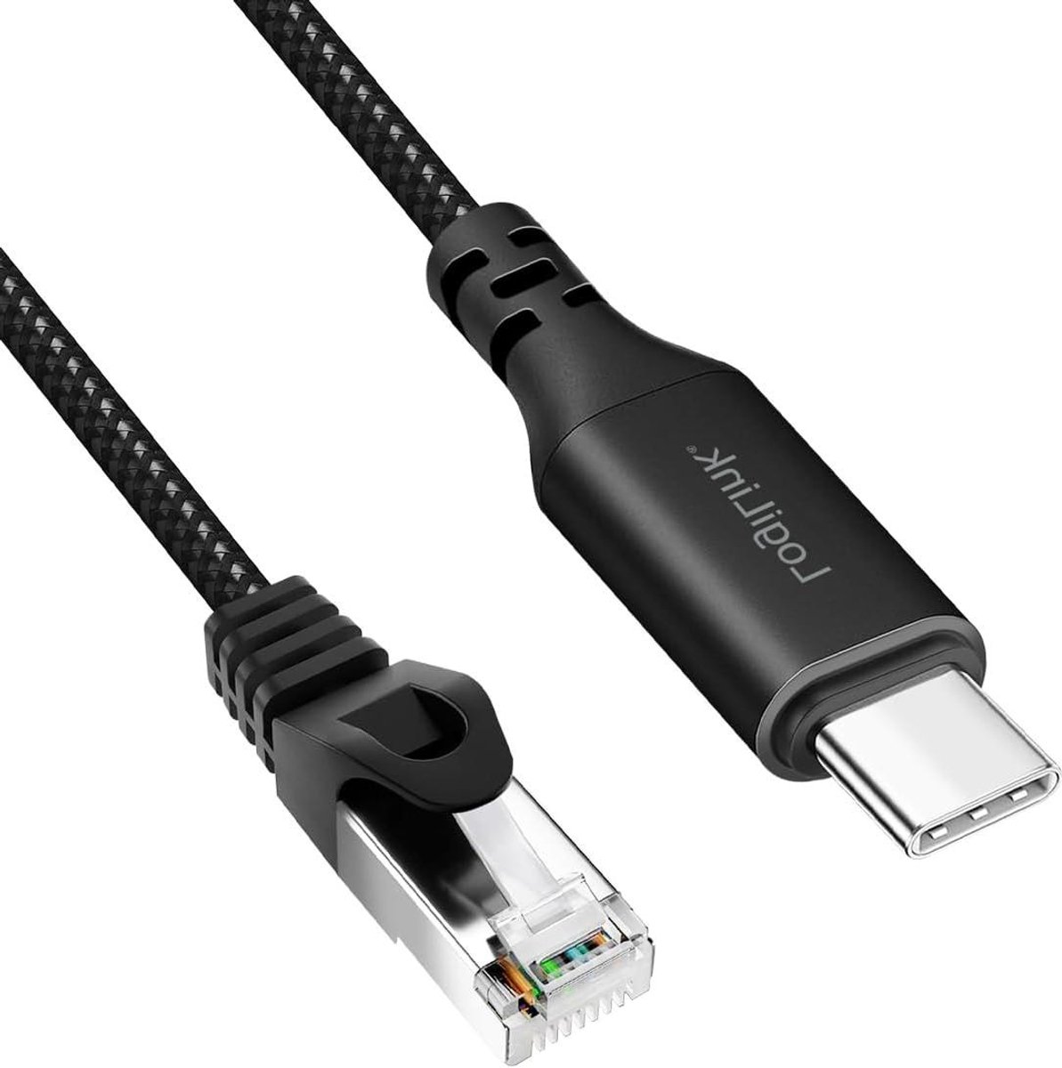 USB C Netwerk Kabel - Ethernet Adapter - Stabiel Internet - 1 Gbps Snelheid - 15 Meter - Zwart