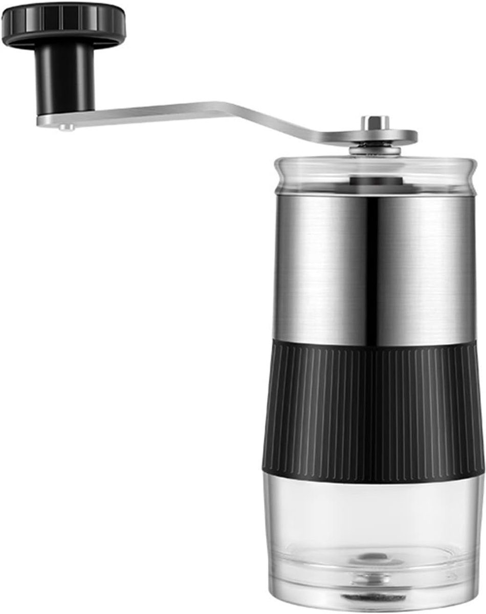 Handmatige Koffiemolen Met Handslinger – Verstelbare Maalgraad – Geschikt Voor Franse Pers – Draagbaar Voor Kantoor, Thuis En Kamperen – Hoogte 10.5 Cm