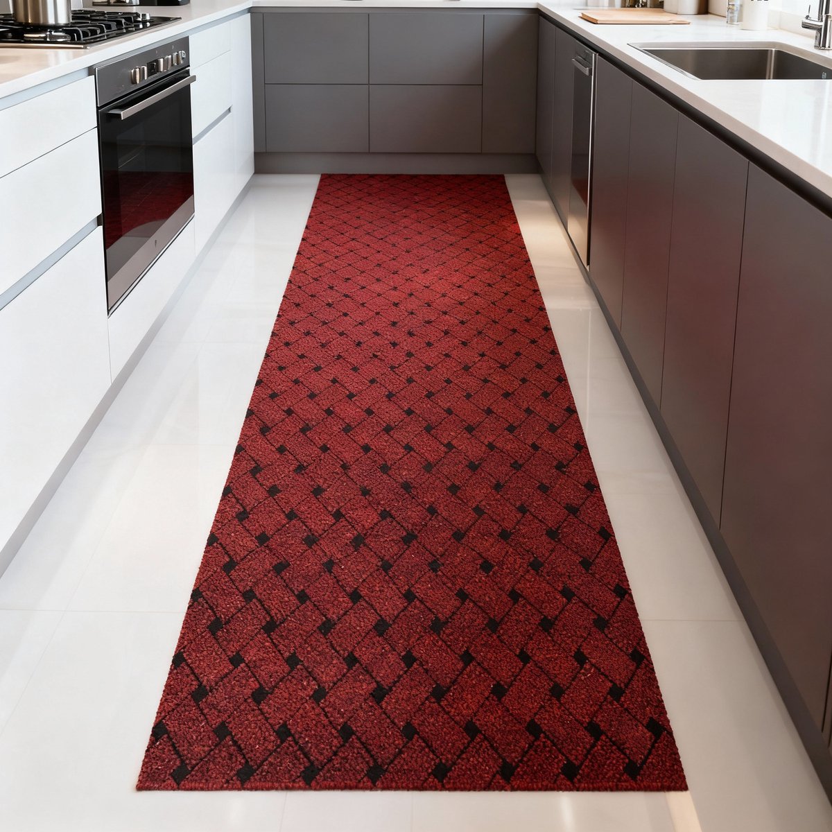 JYG Keukenloper rood - 50x1300 cm - Antislip - JYG Union