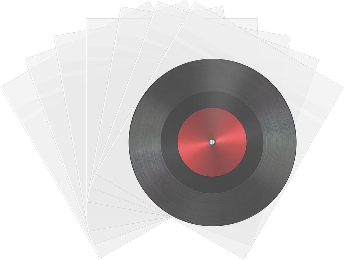 50 Beschermhoezen voor Vinyl Platen - 19 cm x 19 m - Transparante Hoezen voor Vinyl LP - Hoge Dichtheid Polypropeen Plastic