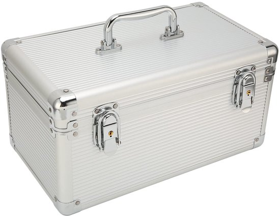 aladdien - Harde Schijf Koffer - Schokbestendige Opbergdoos - Aluminium - Voor 10 Harde Schijven - Ideaal voor 3,5 Inch Harde Schijven - Veilig ... van Merkloos — afbeelding 2