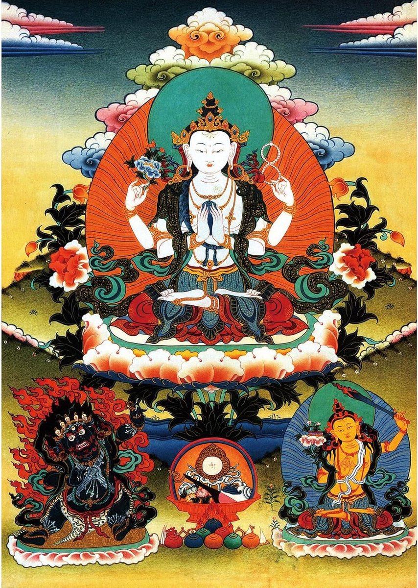 Houten Legpuzzel - Kunst Puzzel - Ontspannend Tijdverdrijf - Delicate Kleuren - 1000 Stukjes - Thangka