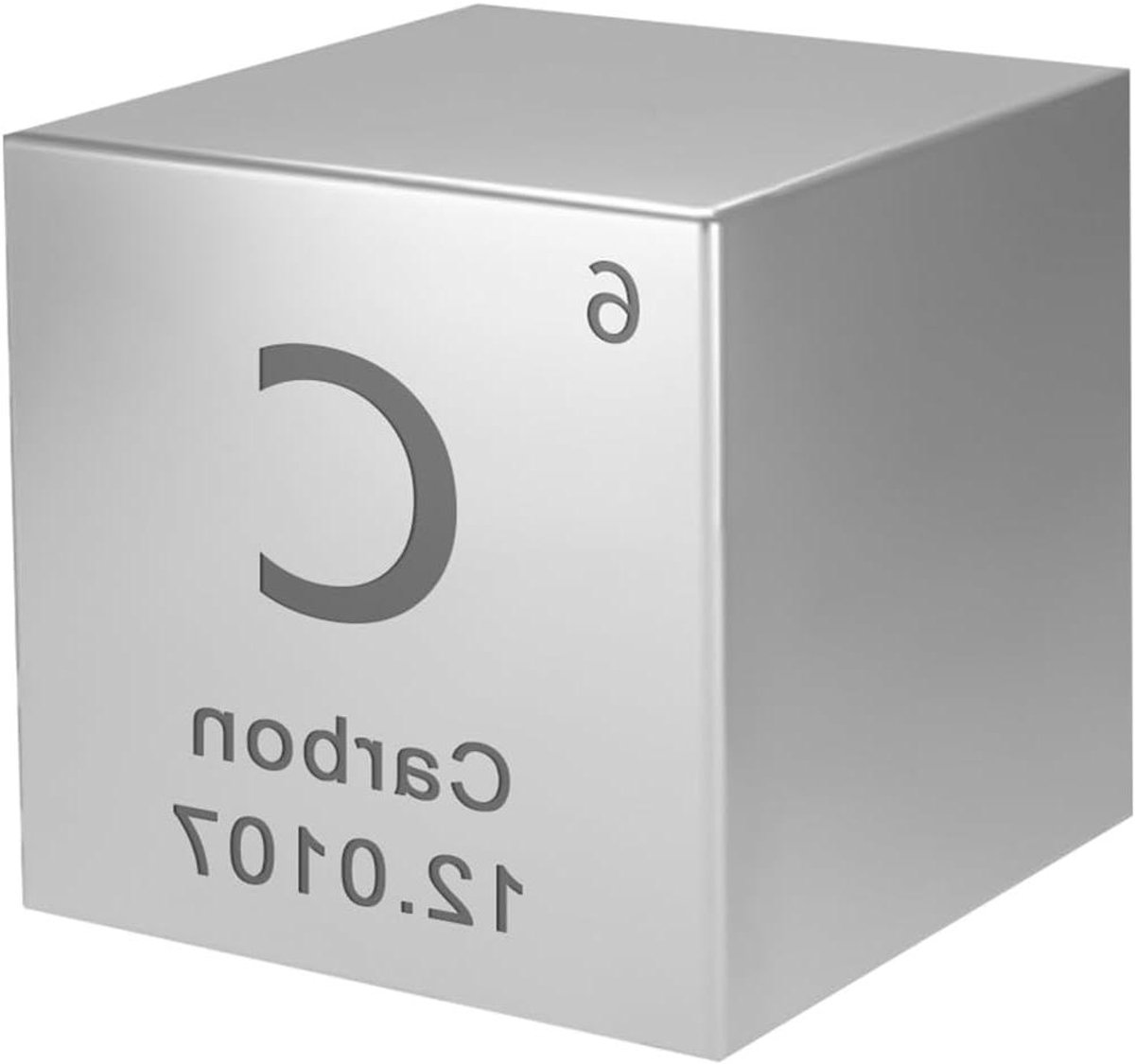 Metalen element emmer - Chemische elementen - Wetenschappelijk onderwijs - Gegraveerde symbolen - 10 mm blokken - Metaalglans
