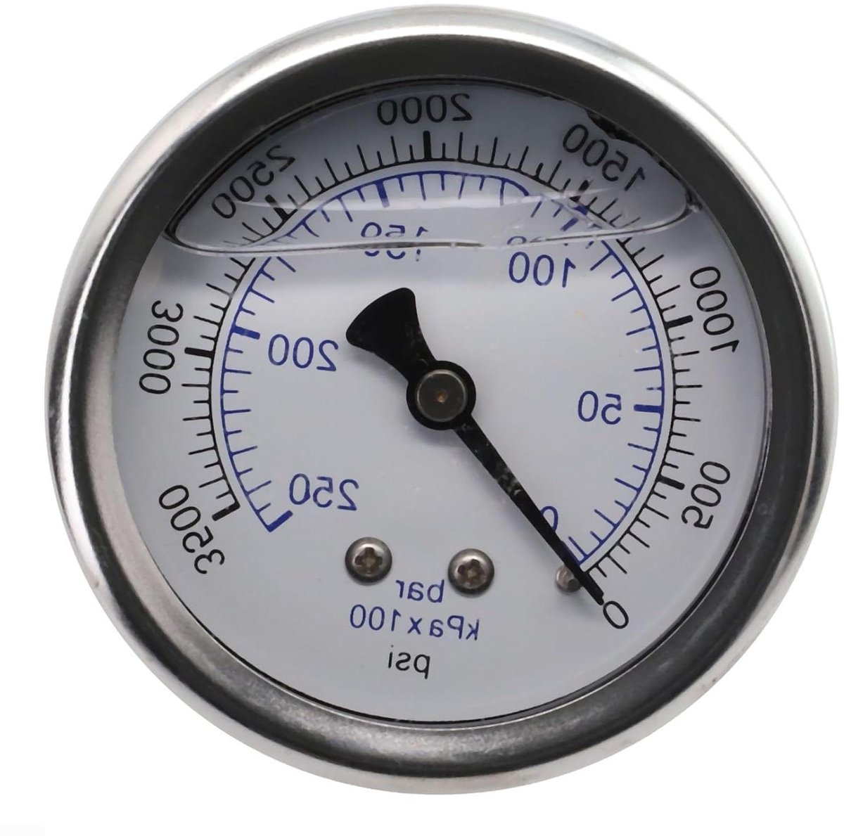 Hogedrukreiniger Manometer - Druk Meter - Precisie Druk Meten - M14x1 5 Schroefdraad - 250 Bar - Zilver
