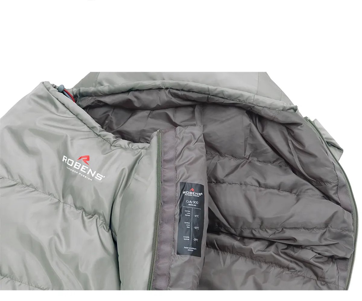 Robens Gully 900 -10°c Slaapzak Groen Regular - Left Zipper