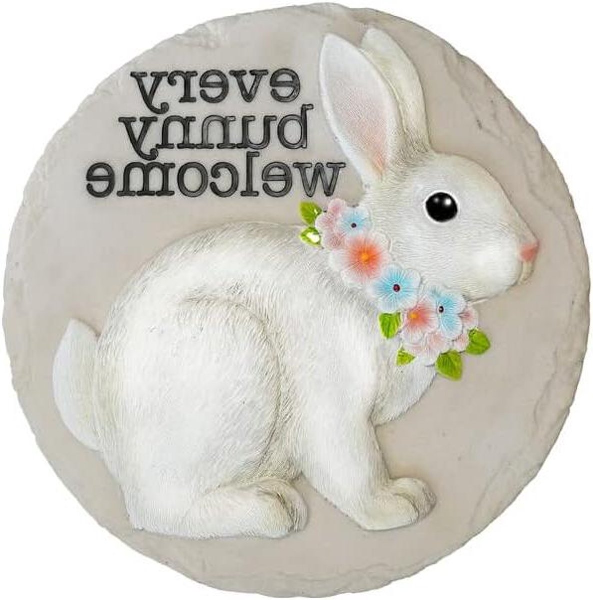 Decoratieve Tuinsteen - Loopbrug Plaat - Buitenruimte Verfraaien - Handgeschilderd Design - 24 cm Diameter - Multicolor