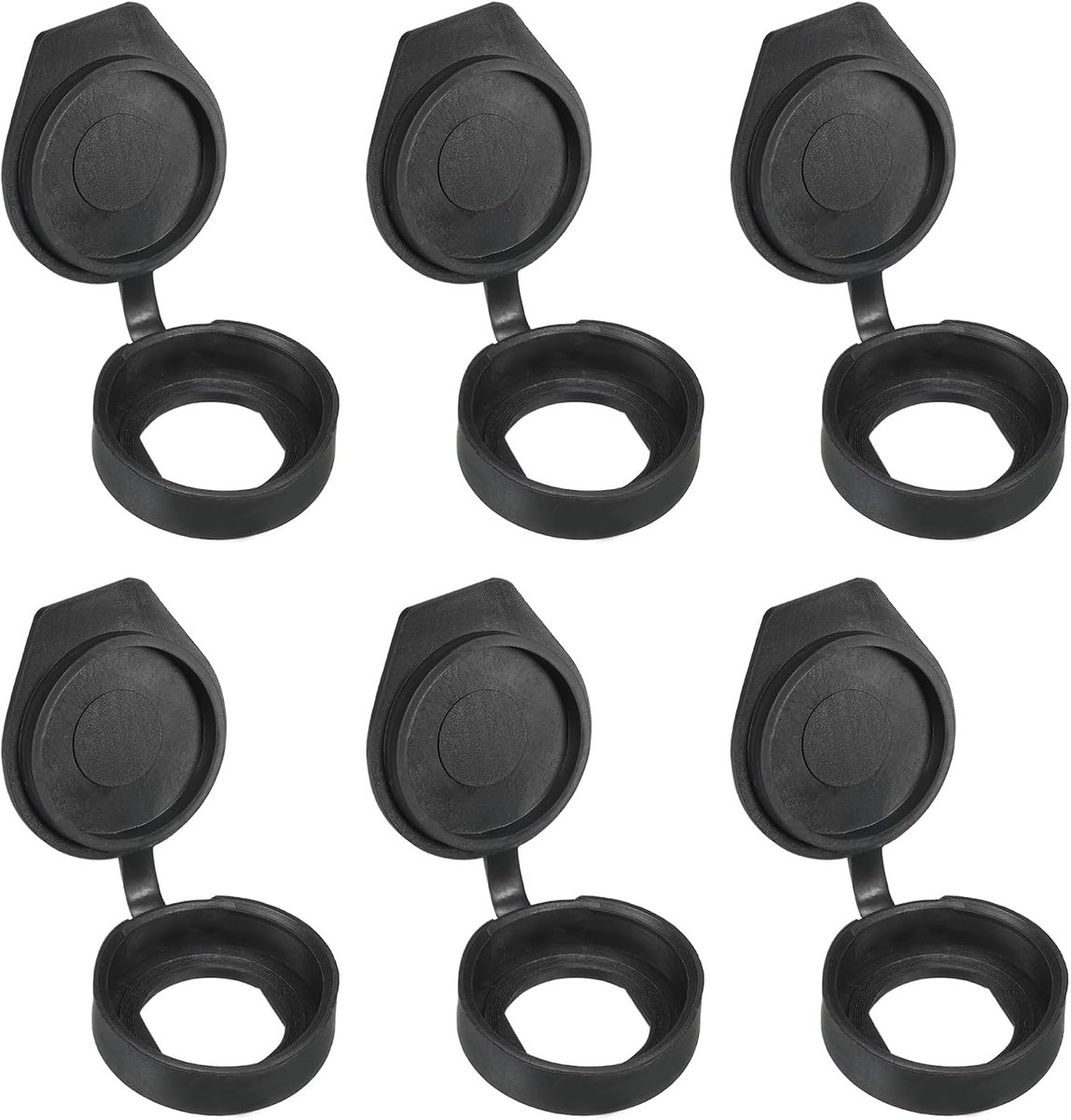Dust Cover voor 22mm Cam Lock - 6pcs Waterproof Rubber Sleutel Bescherming - Zwart