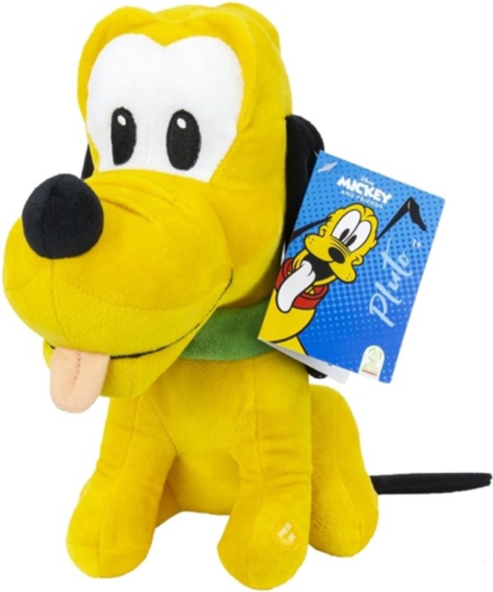 Pluto Zittend Disney Pluche Knuffel met Geluid 30 cm - Speelgoed Knuffels voor Kinderen Jongens Meisjes