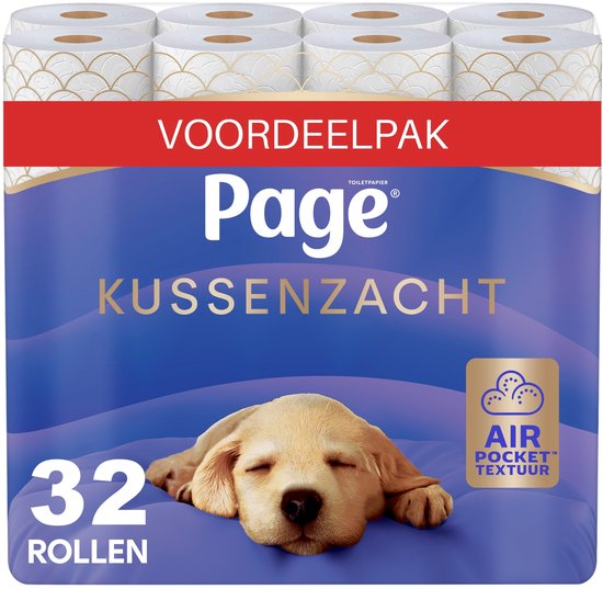 Page® toiletpapier - Kussenzacht wc papier - 32 rollen - Ultiem comfort - Voordeelverpakking
