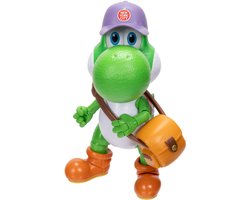 Super Mario Galaxy Film – Série de figurines de 13 cm – Figurine Yoshi avec chapeau, lunettes de soleil et sac